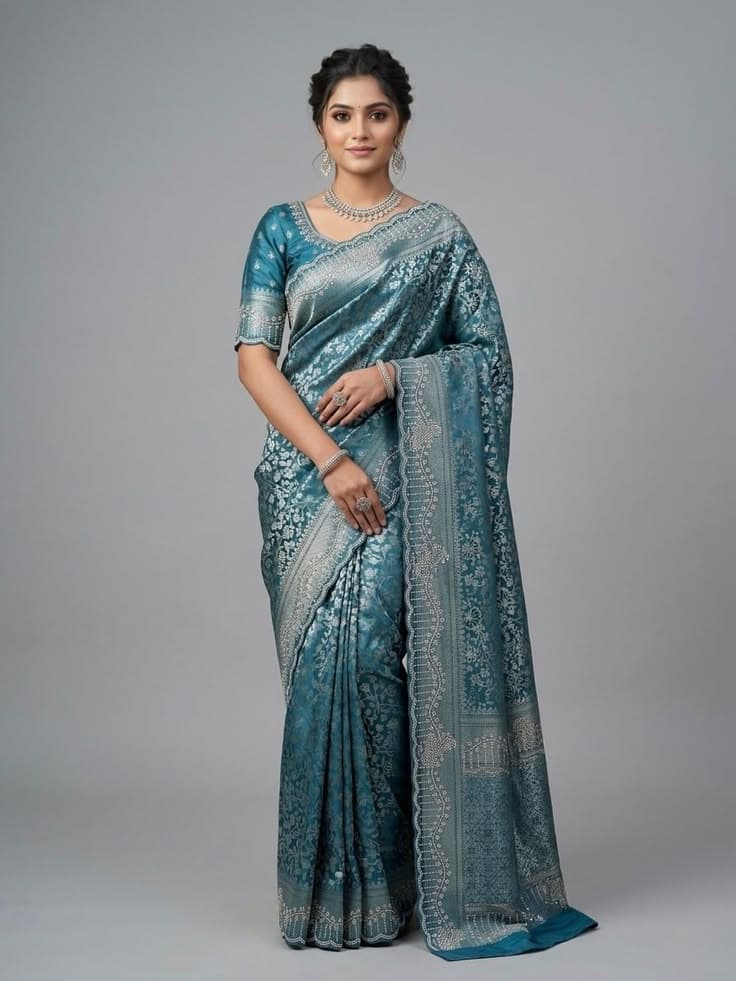 Rajvastra Dusty  smoky blue