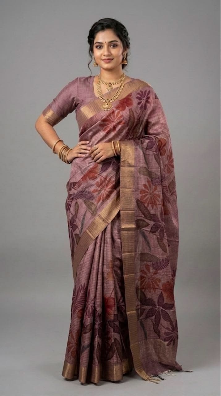 Floral Royale Mauve Saree