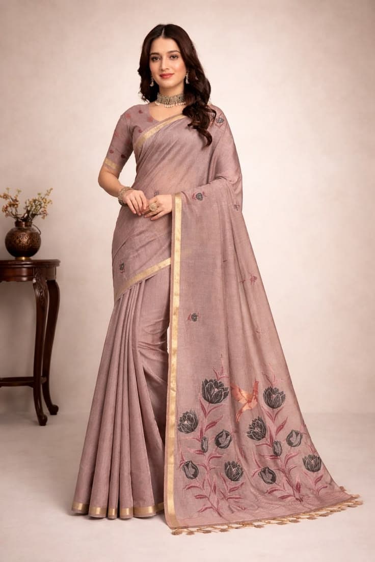 Urban Rang Mauve Rose Saree