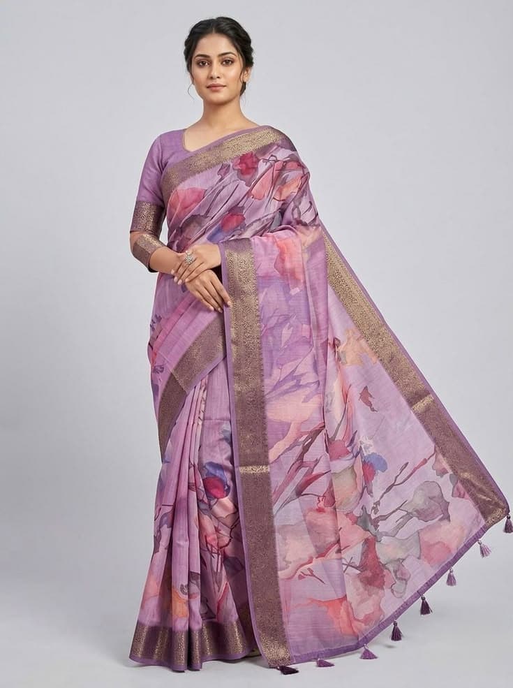 Marble Muse Purple Saree