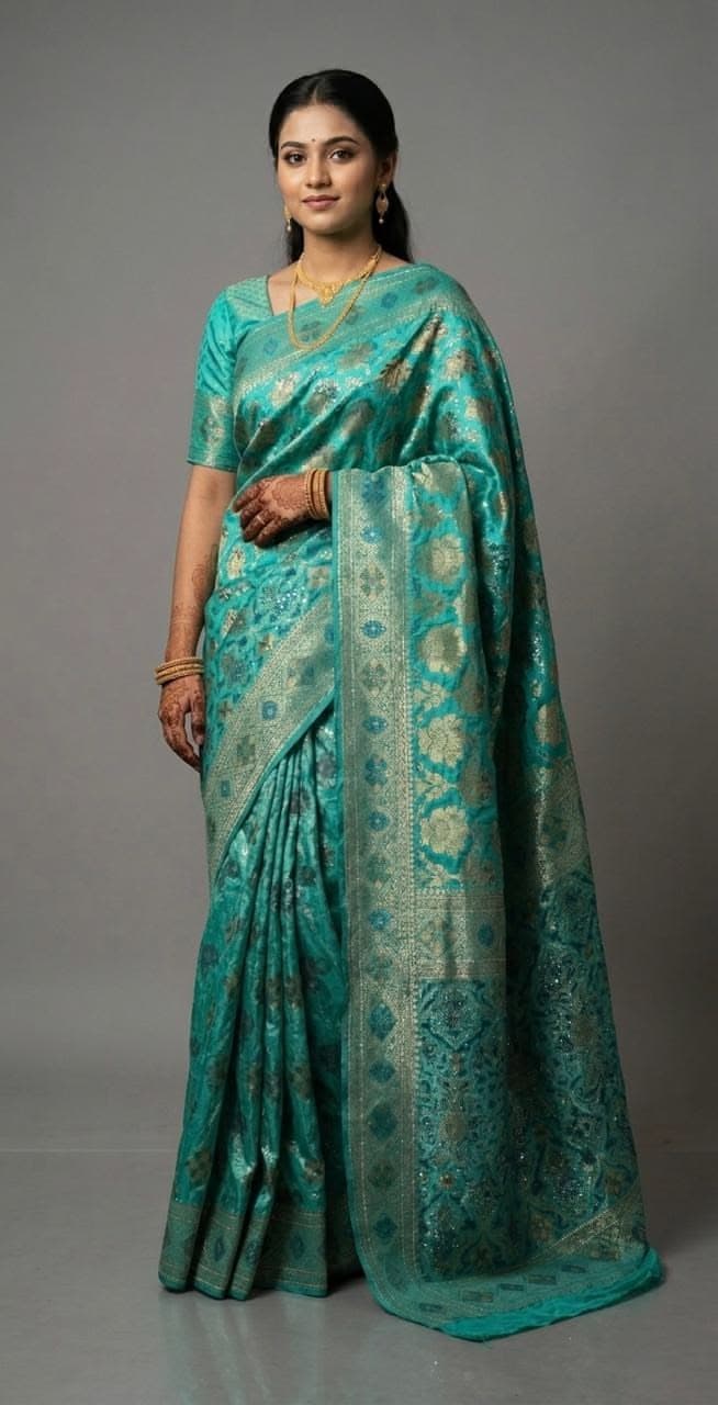 Shobha Sutra Aasmani Saree