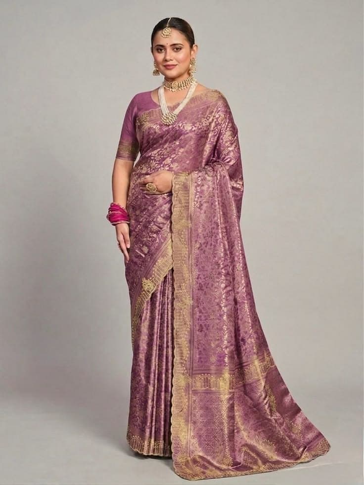 Rajvastra Dusty  Mauve Pink