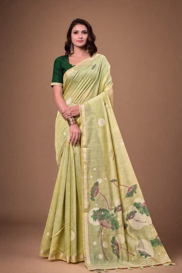 Suhani Sutra Pista Bloom saree