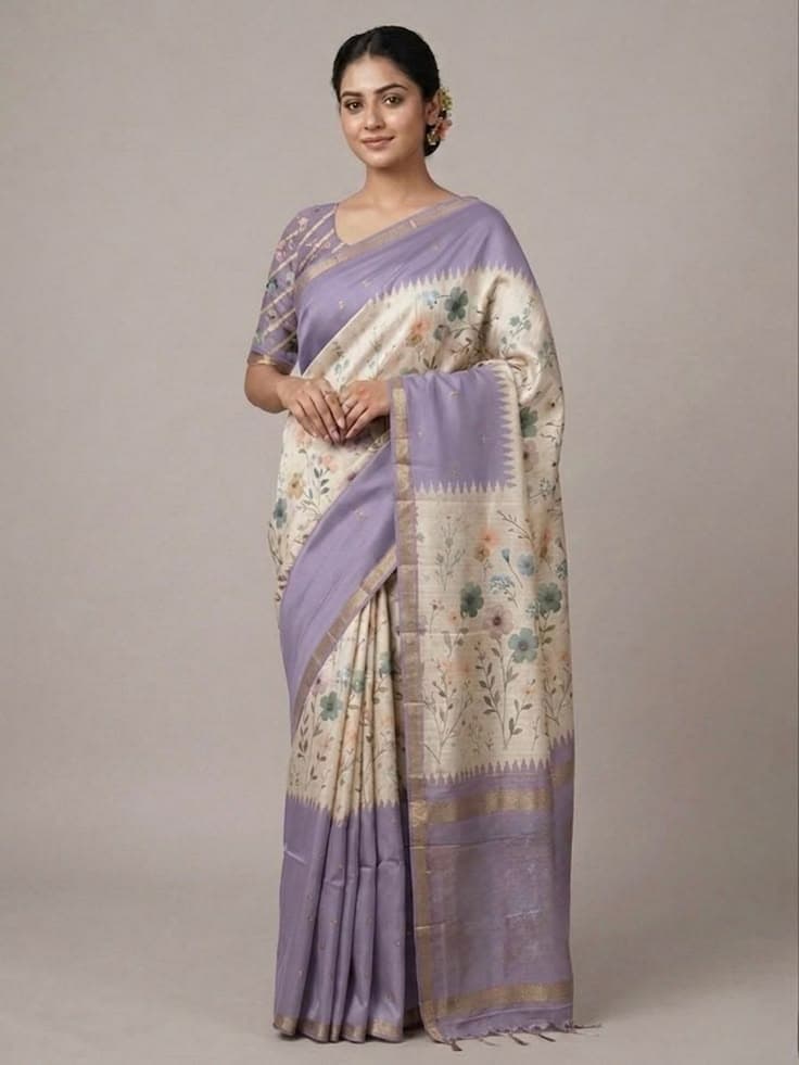 PhoolPop Collection Purple Saree