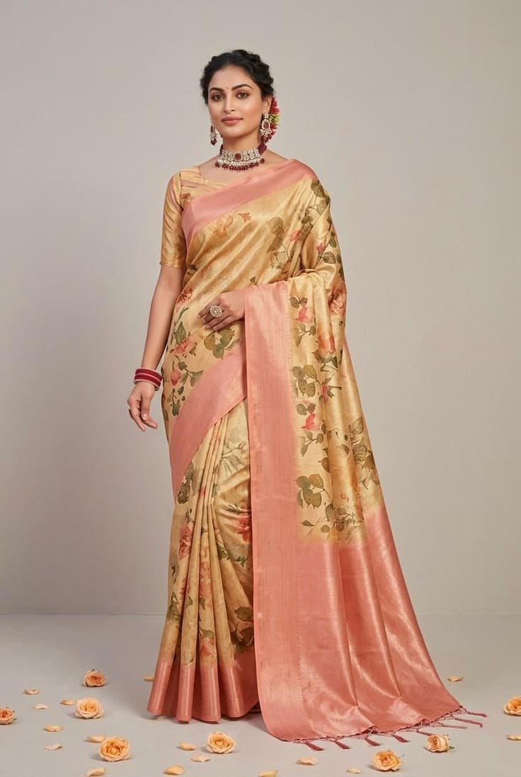Divya Peach Saree 