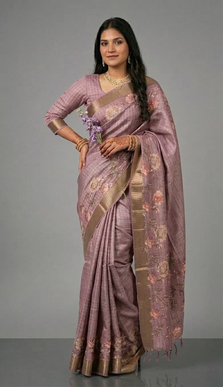 Noor & Loom Mouve Saree