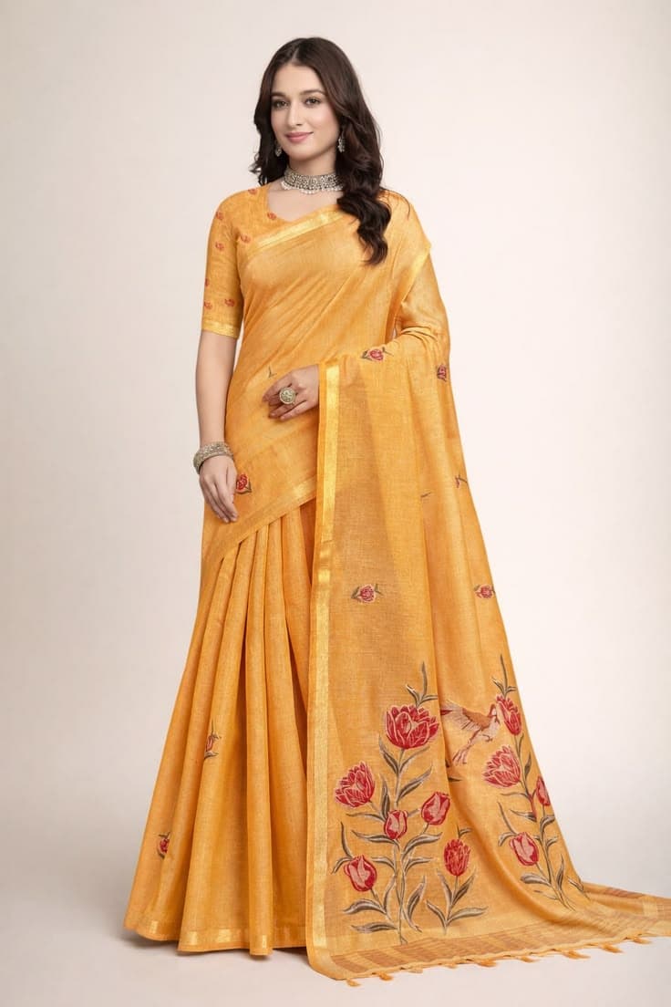 Urban Rang Sunrise Bloom Saree