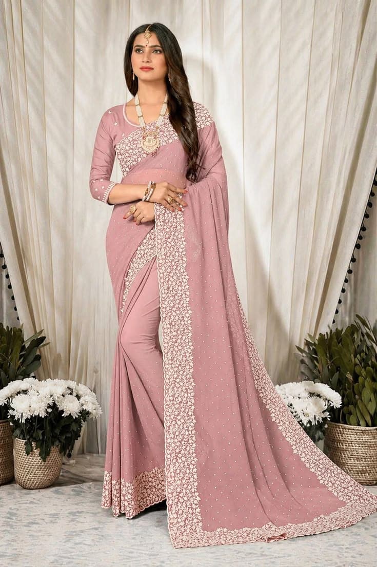 Saumya Vastra mouve Saree