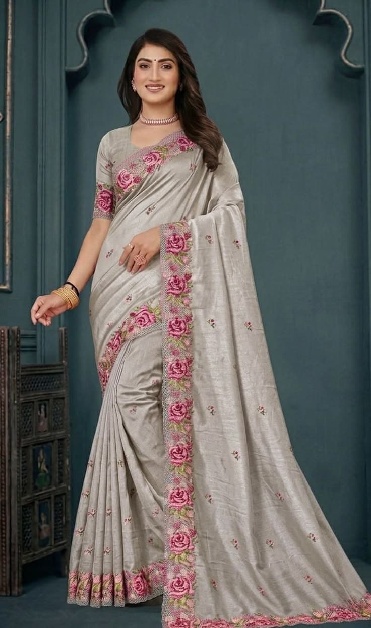 Hunar Pista Green Saree