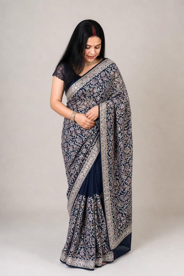 RangRasiya Till Blue Saree