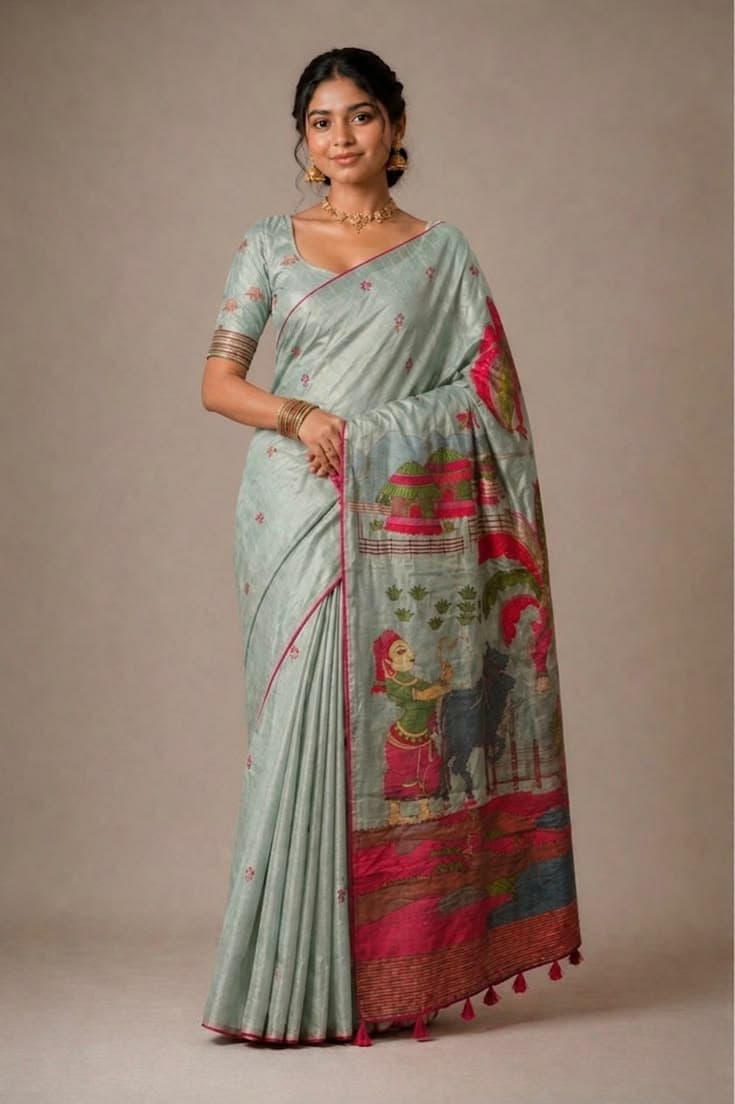 Komal Tan Pista Sage Blue 0205